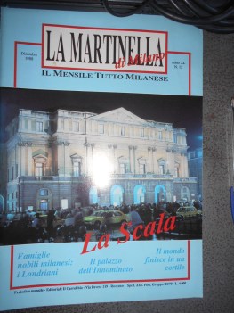 martinella di milano dicembre 1988 LA SCALA numero 12 anno XL