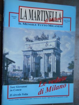 martinella di milano gennaio 1989 VEDUTE DI MILANO numero 1 anno XLIII