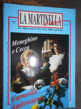 martinella di milano febbraio 1989 CARNEVALE AMBROSIANO numero 2 anno XLII