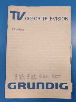 Grundig TV color television P 27-649/12 manuale di istruzioni d\'uso multilingue