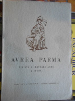 avrea parma fascicolo 4 - ottobre-dicembre 1953 anno XXXVII