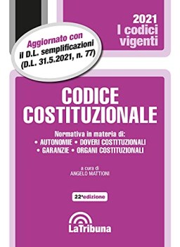 codice costituzionale 2021