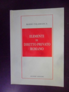 elementi di diritto privato romano