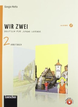 wir zwei arbeitsbuch 2 +cd tedesco, grammatica