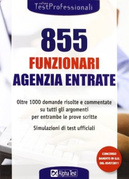 855 funzionari agenzia entrate