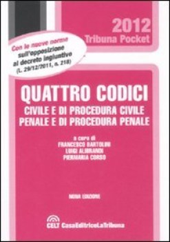 quattro codici 2012 (pocket) diritto,economia,finanze