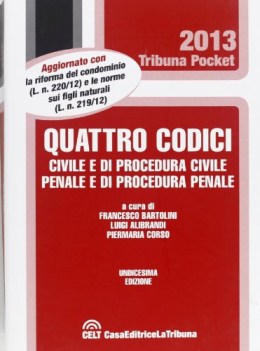 quattro codici 2013 (pocket) diritto,economia,finanze