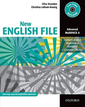 new english file advance a, mpack +key inglese, grammatica