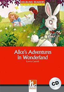 alice\'s adventures in wonderland +cd inglese, antol.e lett.