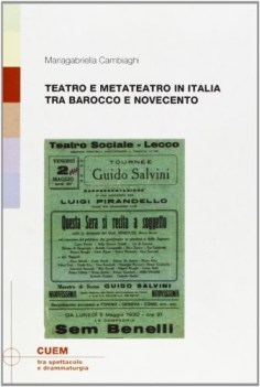 teatro e metateatro in italia