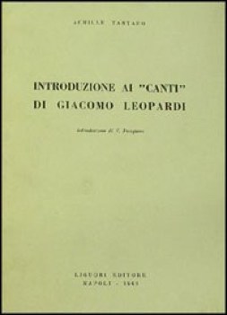 introduzione ai canti di leopardi