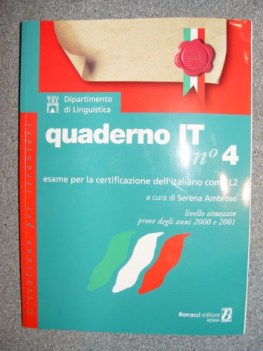 quaderno it 4, esame cert. it. l2 + cass