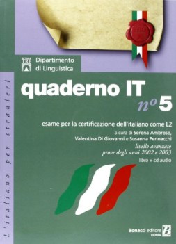 quaderno it 5, esame cert. it. l2 + cd