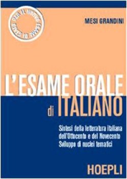 esame orale di italiano x maturita