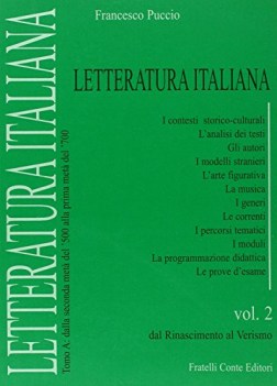 letteratura italiana 2, tomo a