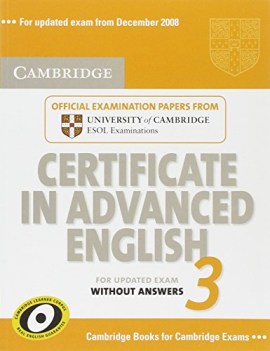 cambridge certificate in advance english 3 for update exam student\'s b