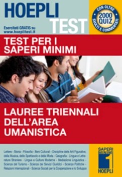 hoepli test test per i saperi minimi lauree triennali dell\'area umanistica