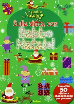 sulla slitta con babbo natale