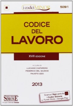 codice del lavoro ediz. minore