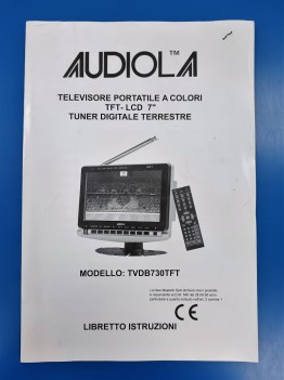 Audiola televisore portatile a colori tft-lcd 7" TVDB730TFT libretto istruzioni