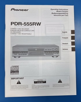 Pioneer PDR-555RW compact disc registrabile istruzioni per l\'uso ing-fra-ted-ita