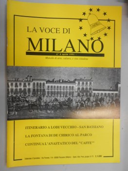 voce di milano numero 4 - aprile 1991 mensile di arte cultura e vita cittadina