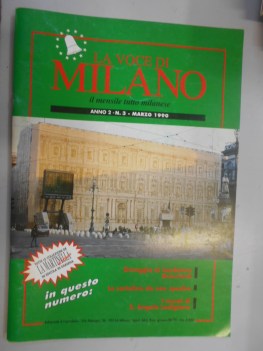 voce di milano numero 2 - marzo 1990 anno 2 mensile tutto milanese