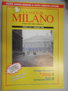 voce di milano numero 1 - gennaio 1990 anno 2 mensile tutto milanese