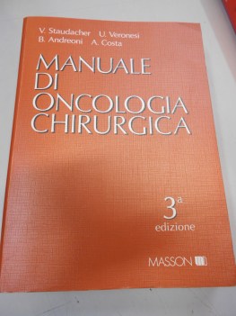 manuale di oncologia chirurgica (terza edizione)