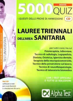 5000 quiz lauree triennali sanit +cd quesiti prove ammissione