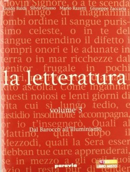 letteratura 3 dal barocco all\'illuminismo