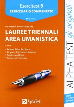 esercitest 9 lauree triennali area umanist