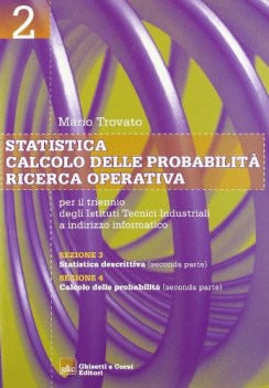 statistica calcolo delle probabilita 2 ricerca operativa per iti indirizzo infor