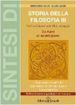 sintesi di storia della filosofia 3 da kant a oggi