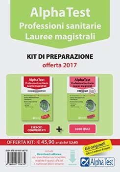 alpha test professioni sanitarie lauree magistrali kit (2tomi) esercizi+quiz