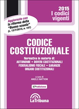 codice costituzionaleVEDI 9788893173780