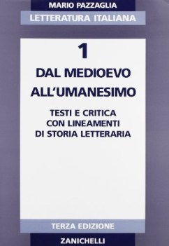 letteratura italiana 1 dal medioevo all\'umanesimo