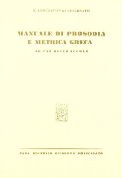 manuale di prosodia e metrica greca