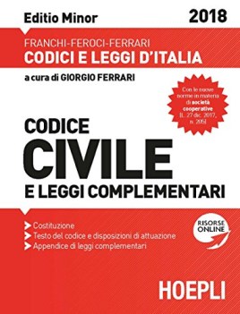 codice civile e leggi complementari 2018 ediz minore