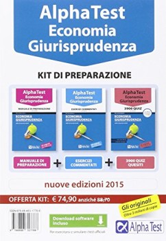 alpha test economia giurispr.12 KIT manuale+es.+3900quiz fc17 vedi 9788848320139