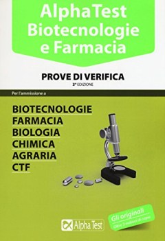 alpha test biotecnologie e farmacia 13 prove di verifica