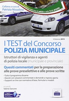 test del concorso polizia municipale quesiti commentati