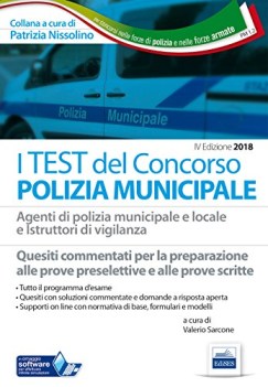 test del concorso polizia municipale ve18 vedi 9788893622264