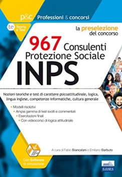 preselezione del concorso 967 consulenti protezione sociale inps