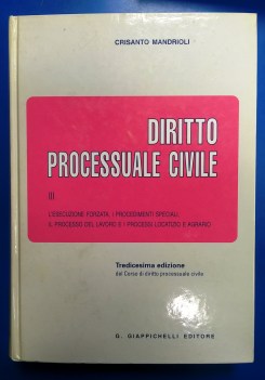 Diritto processuale civile 3 13ed.2000