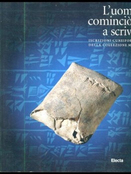 uomo comincio a scrivere iscrizioni cuneiformi dalla collezione michail