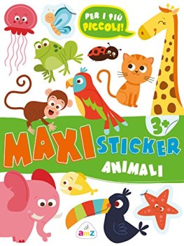 animaletti maxi sticker con adesivi ediz a colori