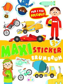 brum brum maxi sticker con adesivi