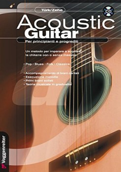 acoustic guitar per principianti e progrediti con cd