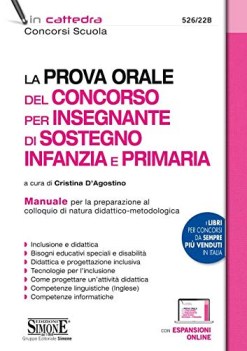 prova orale del concorso per insegnante di sostegno infanzia e prim